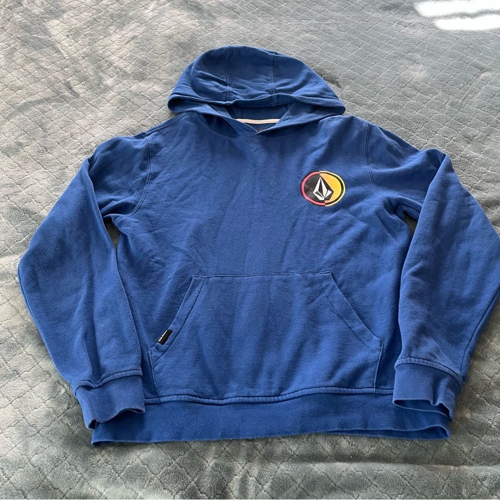 Boys Blue Volcom Hoodie with Logo‎ - Picture 3 of 6